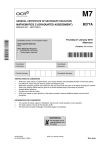 MATHEMATICS C (GRADUATED ASSESSMENT)