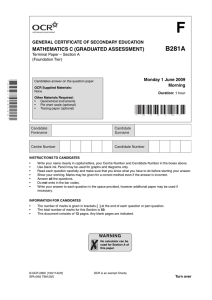 MATHEMATICS C (GRADUATED ASSESSMENT)