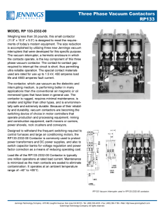 Three Phase Vacuum Contactors RP133