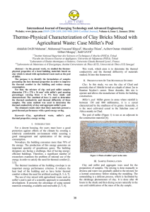 Thermo-Physical Characterization of Clay Bricks Mixed
