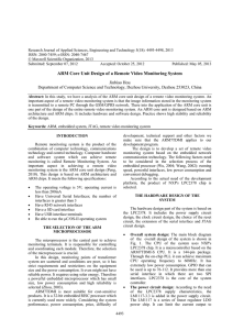 ARM Core Unit Design of a Remote Video Monitoring System