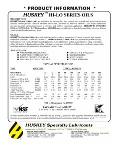 huskey™ hi-lo series oils