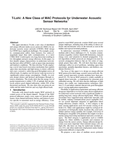 T-Lohi: A New Class of MAC Protocols for Underwater Acoustic