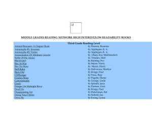 MIDDLE GRADES READING NETWORK HIGH INTEREST/LOW