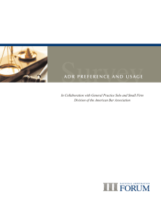 adr preference and usage - American Bar Association