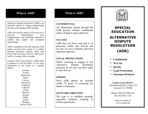 Alternative Dispute Resolution Brochure