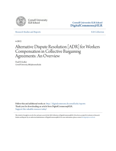 Alternative Dispute Resolution [ADR] for Workers Compensation in