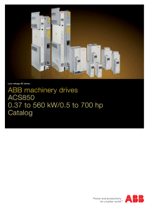 ABB machinery drives - ACS850, 0.37 to 560 kW/0.5 to 700 hp