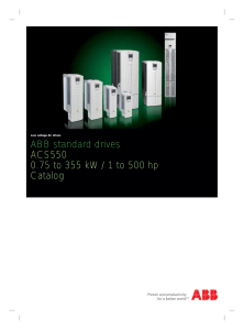 ABB standard drives ACS550 0.75 to 355 kW / 1 to 500 hp Catalog