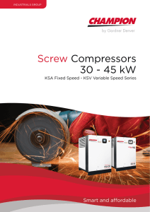 Screw Compressors 30 - 45 kW