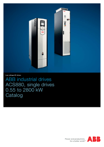 ABB industrial drives - ACS880, single drives, 0.55 to 2800 kW