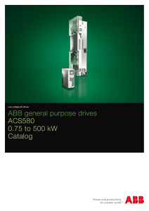 ABB general purpose drives ACS580 0.75 to 500 kW Catalog
