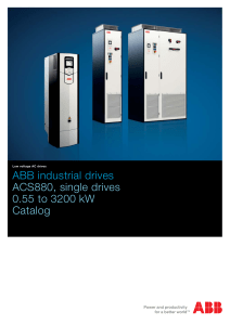 ABB industrial drives - ACS880, single drives, 0.55 to 3200 kW