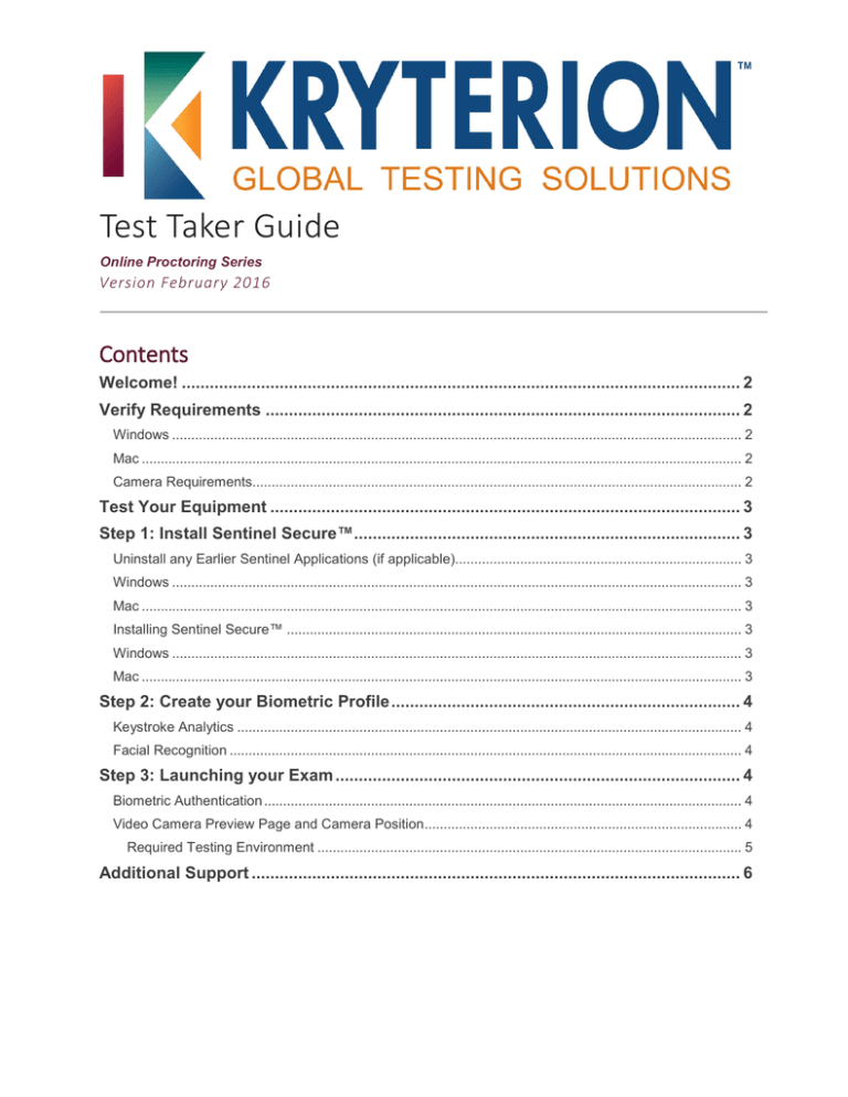 Test Taker Guide Test Taker Guide