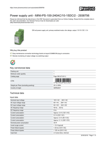 Power supply unit - MINI-PS-100-240AC/10