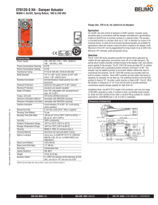 EFB120-S N4 - Damper Actuator, NEMA 4, On/Off, Spring