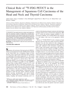 Clinical Role of 18F-FDG PET/CT in the