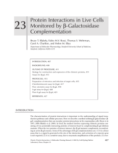 Chapter 23 - Proteins and Proteomics