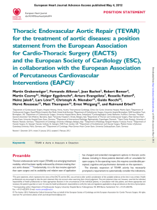 Thoracic endovascular aortic repair (TEVAR)