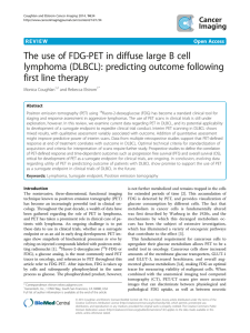 The use of FDG-PET in diffuse large B cell lymphoma (DLBCL