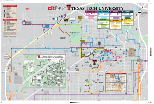2015-2016 Texas Tech Campus Route Map