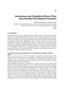 Amorphous and Crystalline Silicon Films from Soluble Si