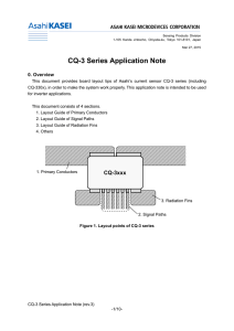 CQ-3 Series Application Note - Asahi Kasei Microdevices Corporation