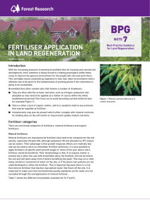 fertiliser application in land regeneration