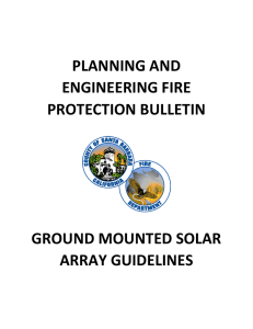 Ground Mounted Solar Array Guidelines