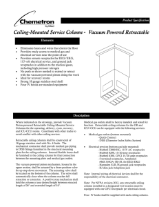 Ceiling-Mounted Service Column