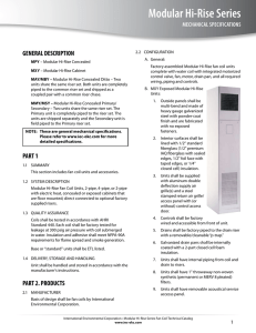 Modular Hi-Rise Series Mechanical Specifications