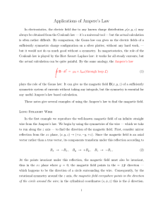 Applications of Ampere`s Law - The University of Texas at Austin