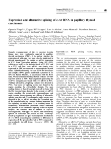 Expression and alternative splicing of c-ret RNA in papillary