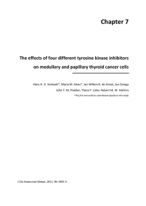 Chapter 7 The effects of four different tyrosine kinase inhibitors on