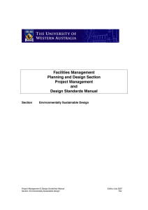 Facilities Management Planning and Design Section Project