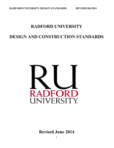 RADFORD UNIVERSITY DESIGN STANDARDS