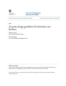 Acoustic design guidelines for dementia care facilities