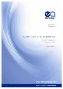 Humidity effects in substations