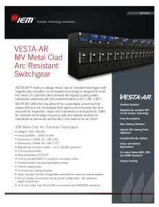 VESTA-AR MV Metal Clad Arc Resistant Switchgear