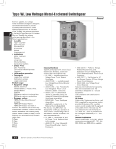 type wL Low Voltage Metal-enclosed Switchgear