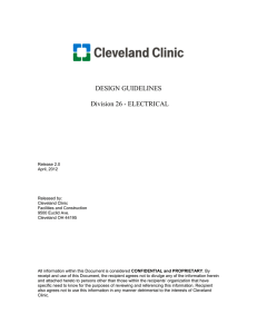 DESIGN GUIDELINES Division 26 - ELECTRICAL