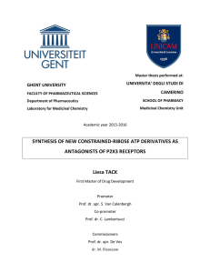 synthesis of new constrained-‐ribose atp derivatives as antagonists