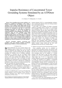 Impulse Resistance of Concentrated Tower Grounding