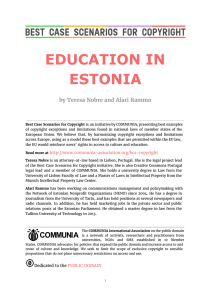 Best Case Scenario for Copyright – Education in Estonia