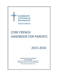 Core French Handbook for Parents