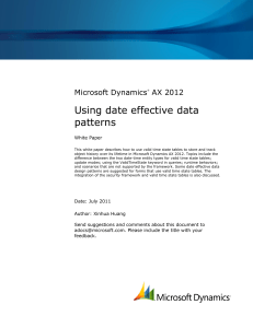 Using date effective data patterns