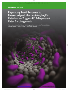 Regulatory T-cell Response to Enterotoxigenic