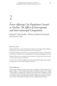 Forces Affecting City Population Growth or Decline