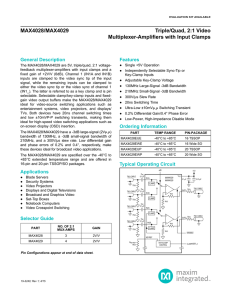 MAX4028,29 - Part Number Search