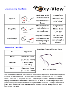 Understanding Your Frame Determine Your Size - Oxy-View